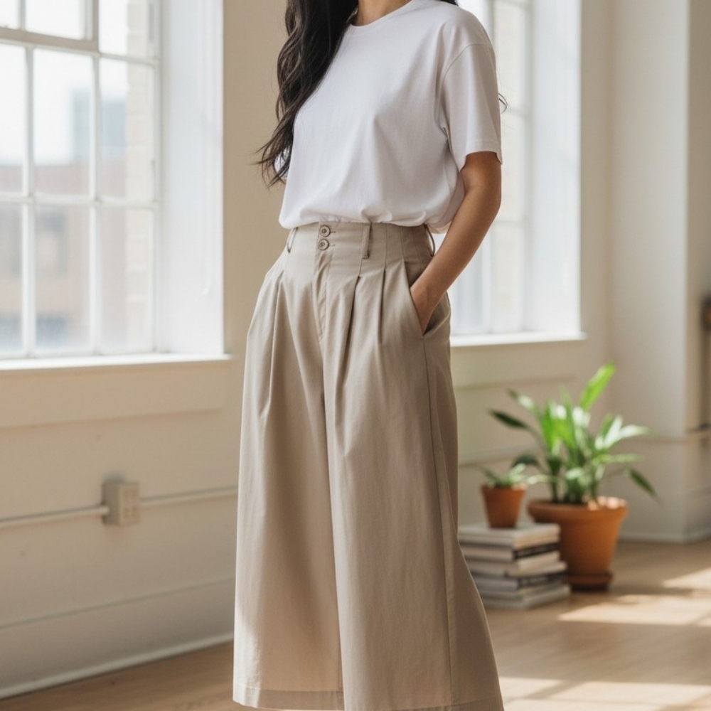 Banjara Beige Baggy Trouser Pants SZ M NWT